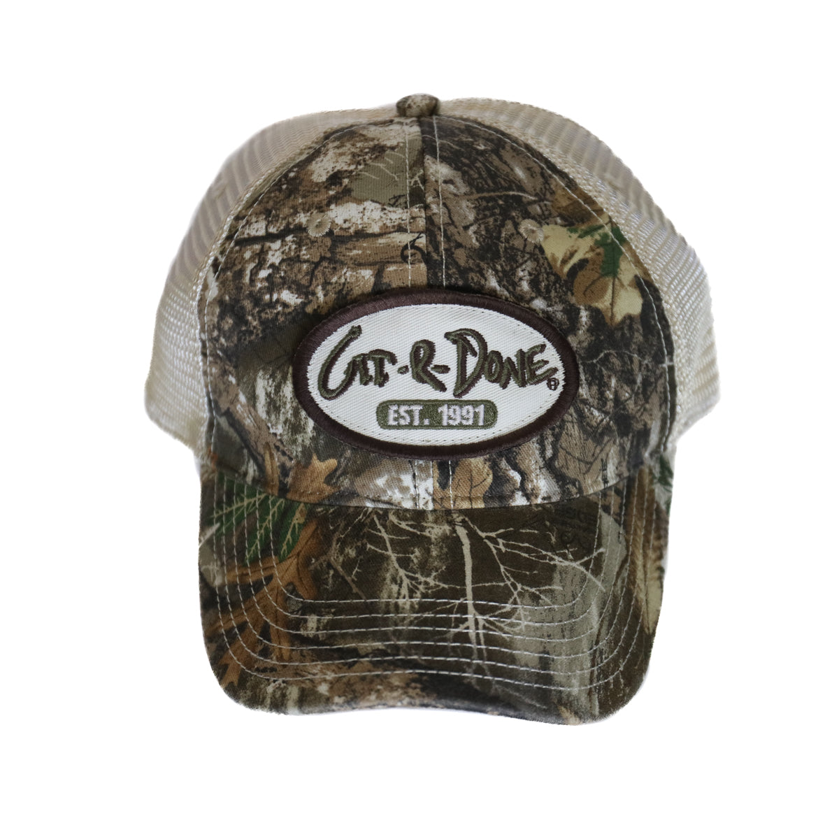 Git-R-Done Trucker Hat (Break up Country/Khaki Mesh)