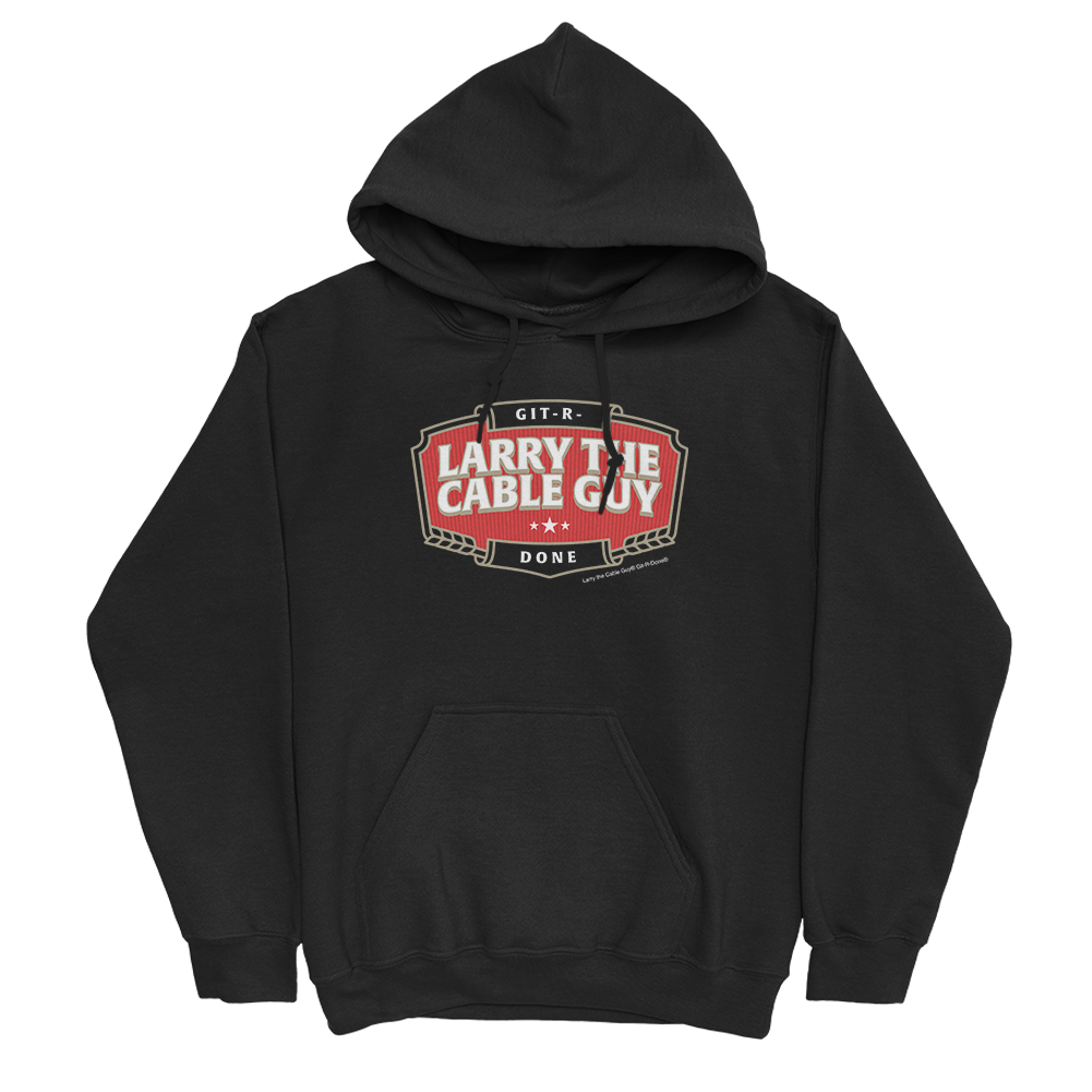 Beer Label Pullover Hoodie (Black)