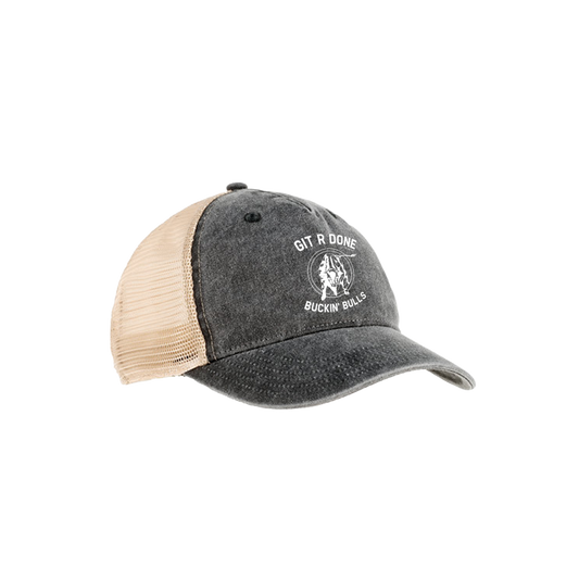 Buckin’ Bulls Trucker Hat (Black/Khaki)