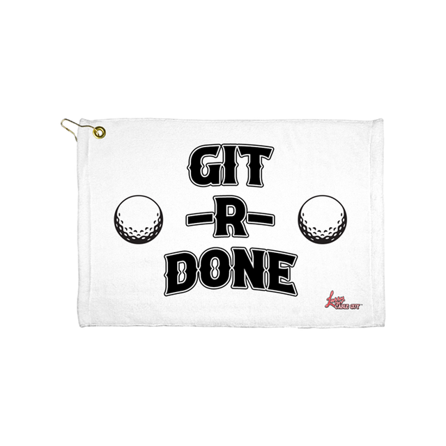 Git-R-Done Golf Towel (White)