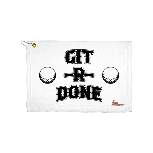 Git-R-Done Golf Towel (White)
